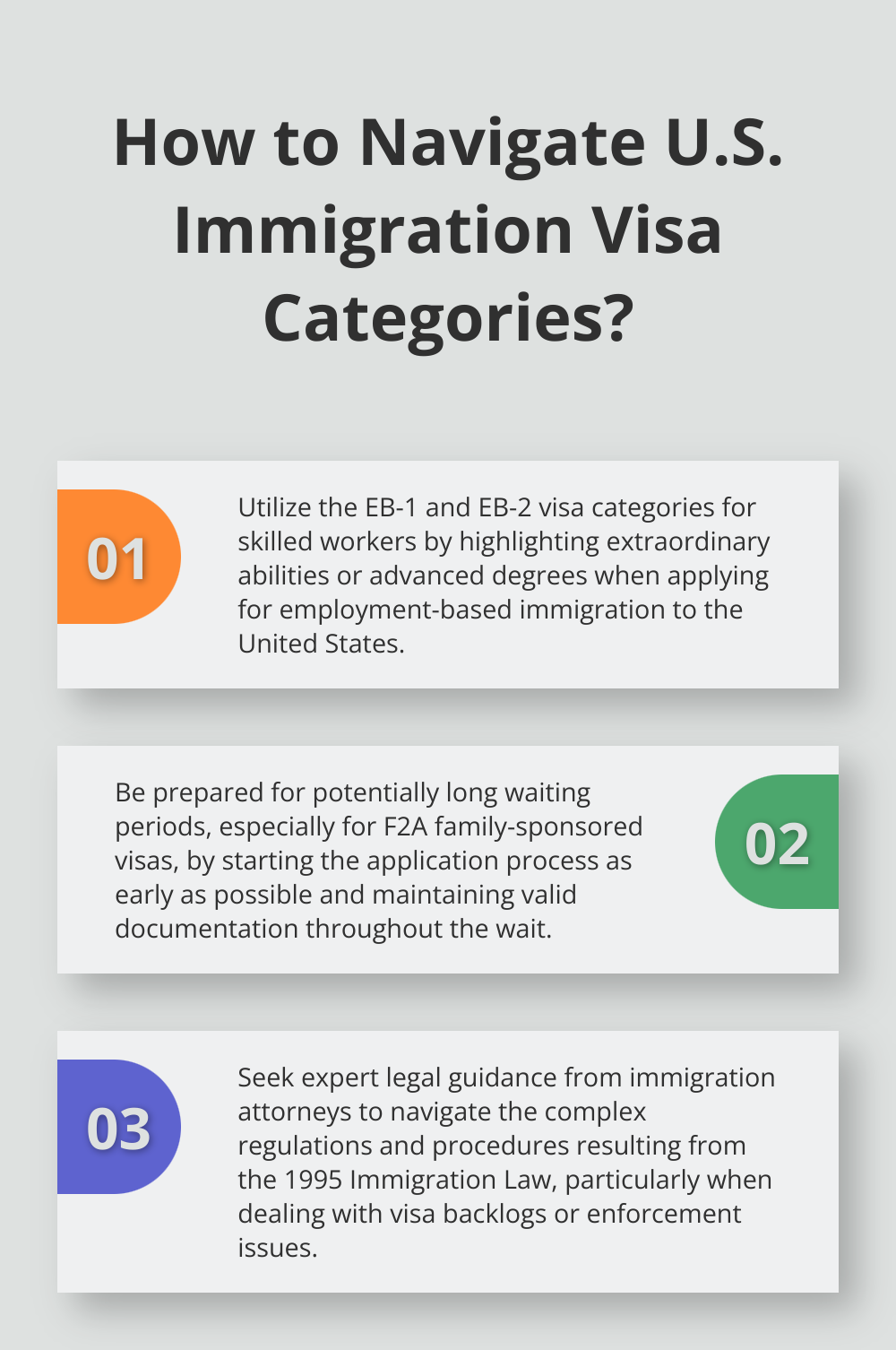 Infographic: How to Navigate U.S. Immigration Visa Categories? - 1995 immigration law