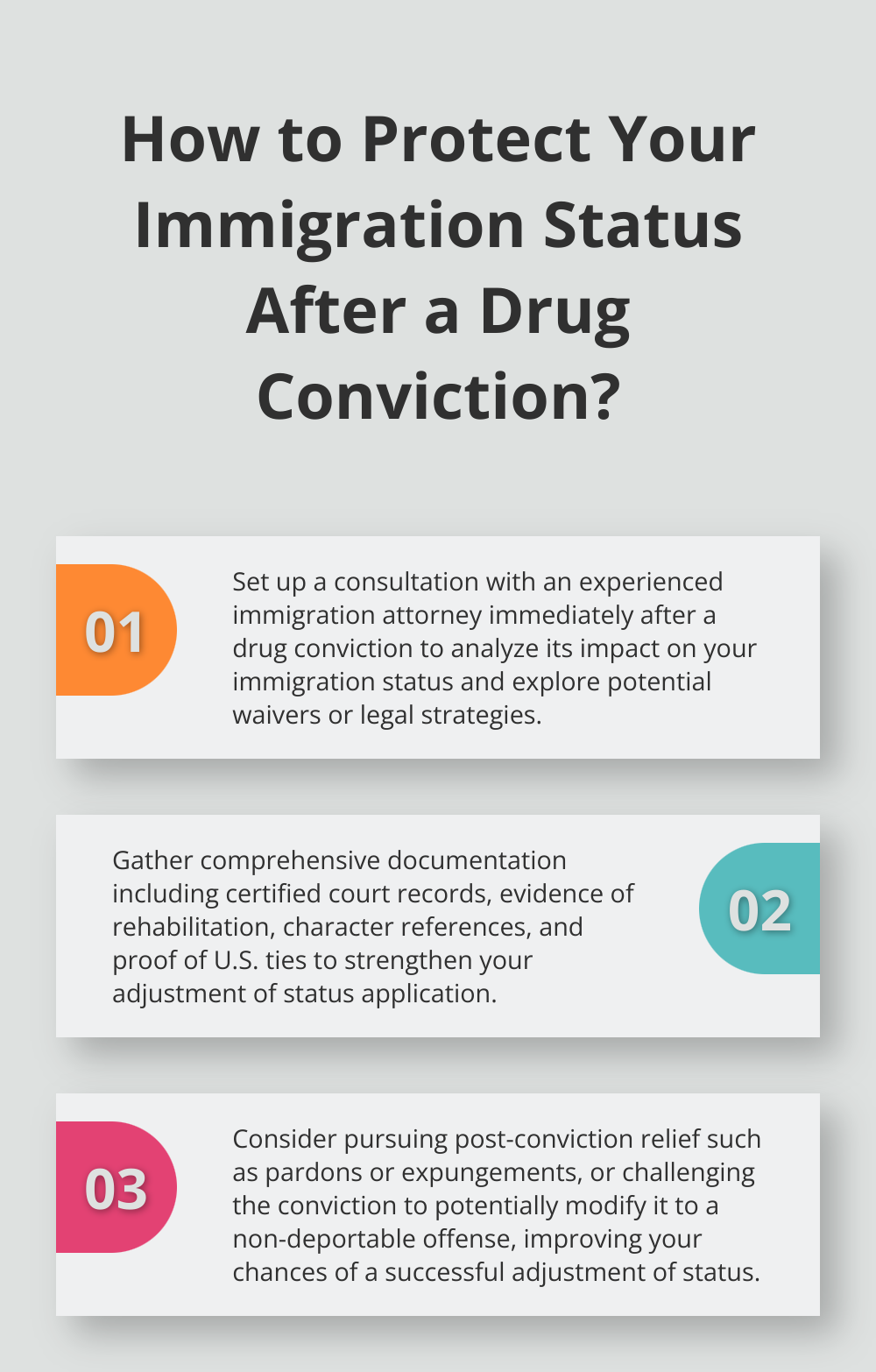 Infographic: How to Protect Your Immigration Status After a Drug Conviction? - adjustment of status drug conviction