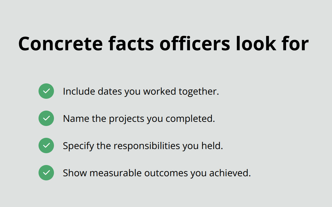 Checklist of concrete facts immigration officers look for in support letters - Immigration letter of support