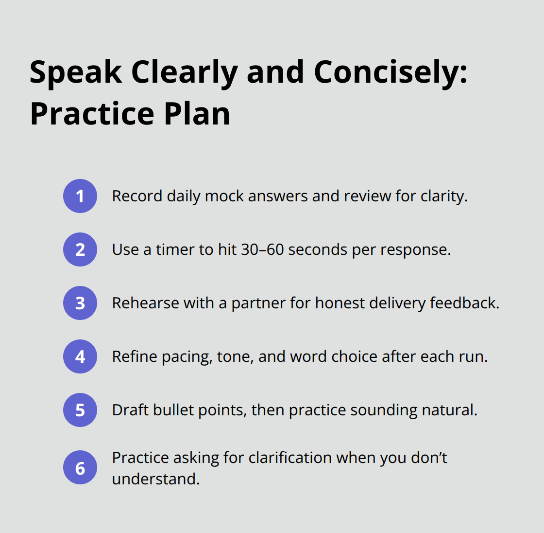 Compact checklist to practice 30–60 second answers for the consulate visa interview - Consulate visa interview tips