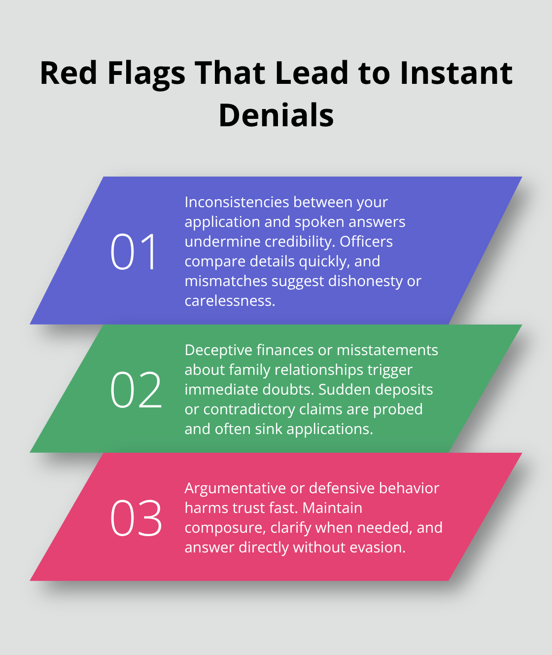 Three credibility killers during consulate visa interviews - Consulate visa interview tips