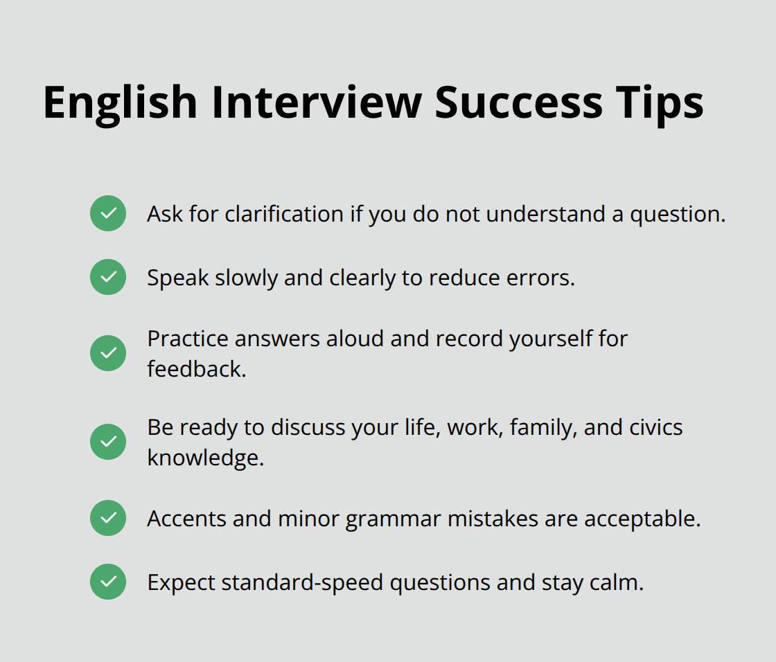 Practical tips to communicate clearly during the USCIS English assessment - naturalization interview questions