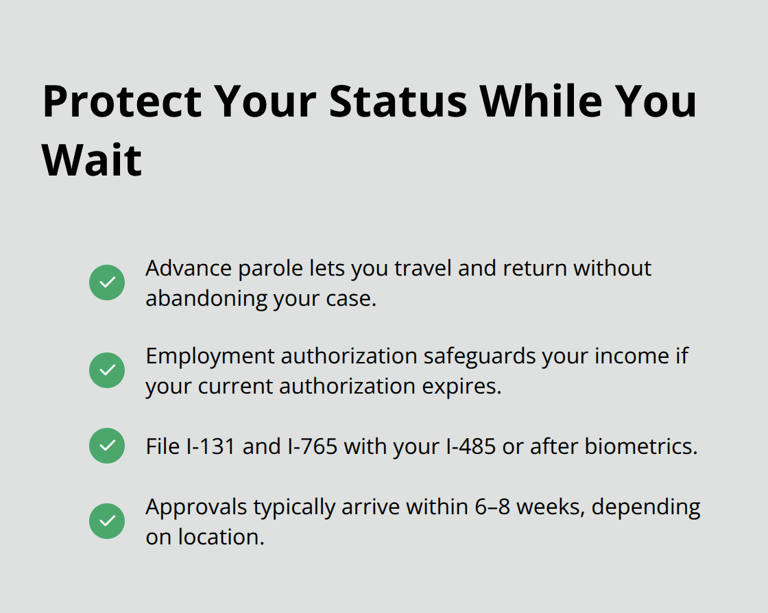 Benefits of filing Form I-131 (advance parole) and Form I-765 (EAD)